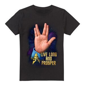 Star Trek Mens LLAP 50 T-Shirt / Black